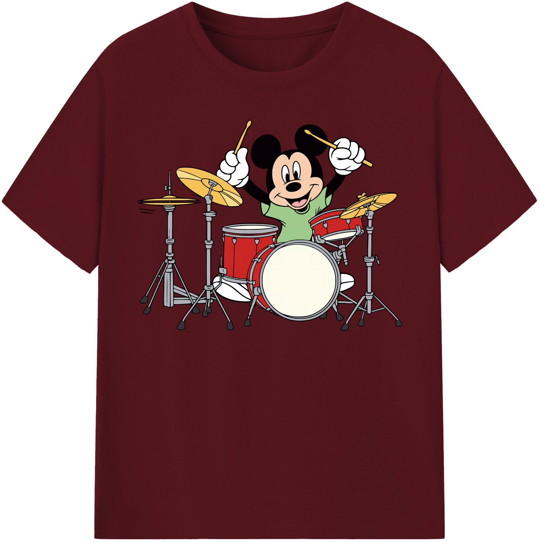 （画像用） ミッキーマウス Mickey Mouse 綿100％半袖Tシャツ（フロントプリント）